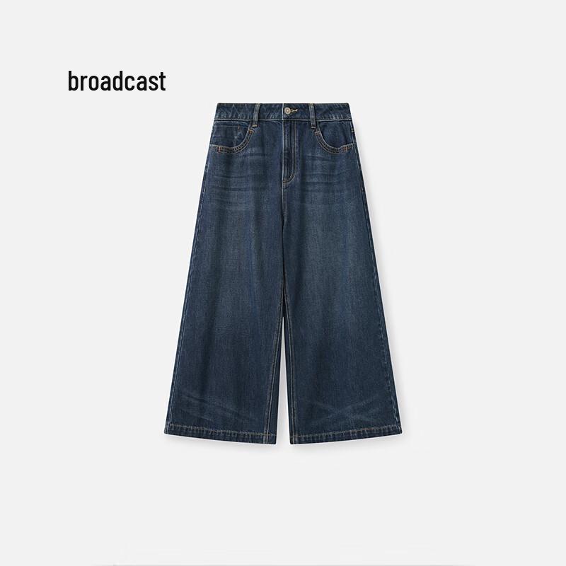 

Broadcast Women s Vintage Wash Wide-Leg Loose Jeans S