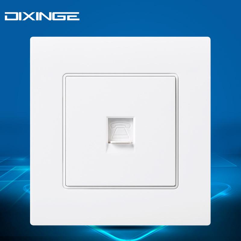 Ivory White 86 Type Single Port Network Wall Socket for Broadband and Computer Connectivity