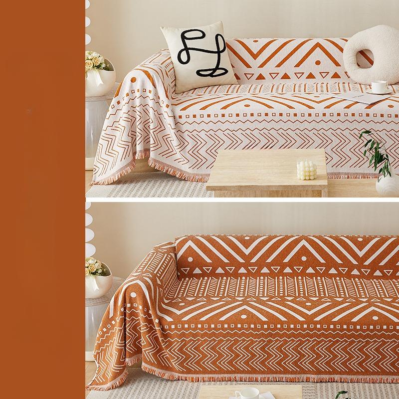 

Утолщенный нескользящий синель, современный простой чехол для дивана, ткань для полотенец, лето, четыре сезона, универсальный чехол для дивана, все включено 180*130cm оранжевый