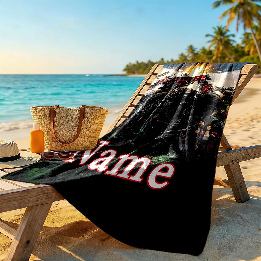 Love Transformers Customize Your Name Beach Towel Super Soft Microfiber Quickdry Fabric