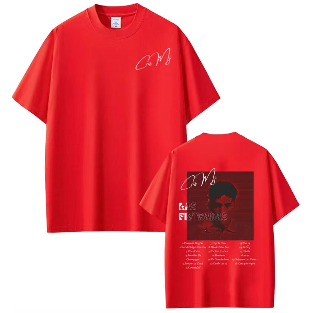 

Rapper CRIS MJ Tour Album Graphics T-shirts Men Women Fashion T-shirts Short-sleeved Male Cotton Loose T-shirts Tops 3XL