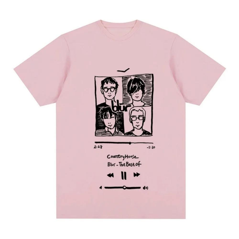 Blur Landhaus Retro Musik Britischer Rock Sommer Lässig Kurzarm Damen und Unisex Komfort Mode T-Shirt