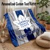 Toronto Maple Leafs Προσαρμοσμένη Φανελένια Κουβέρτα Ρίψης Εκτυπώστε το Όνομά σας Κείμενο Μαλακή Ζεστή Κουβέρτα Δώρο για τις Γιορτές