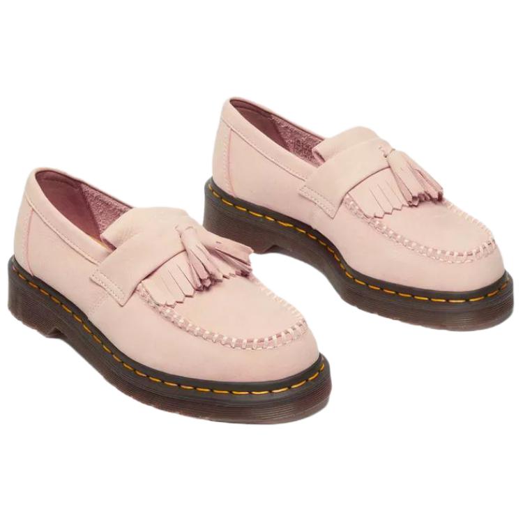 Dr. Martens Adrian Suede Slip-On Comfortable Loafers Unisex Loafers Pink 41080650