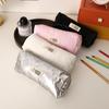 Cartoon Bowknot Pen Bag Students Stationery Pencil Case School Supplies Zipper Design Large Capacity Cosmetics Storage Bag