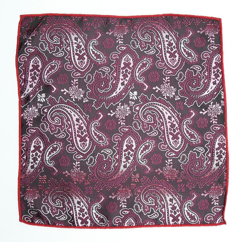 Square Scarf Suit Pocket Towel Wedding Groom Best Man Red Embroidery Business Square Scarf Pocket Towel