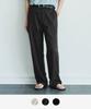 MINAV Comfort Linen Elastic Waist Wide Pants [3 Colors]