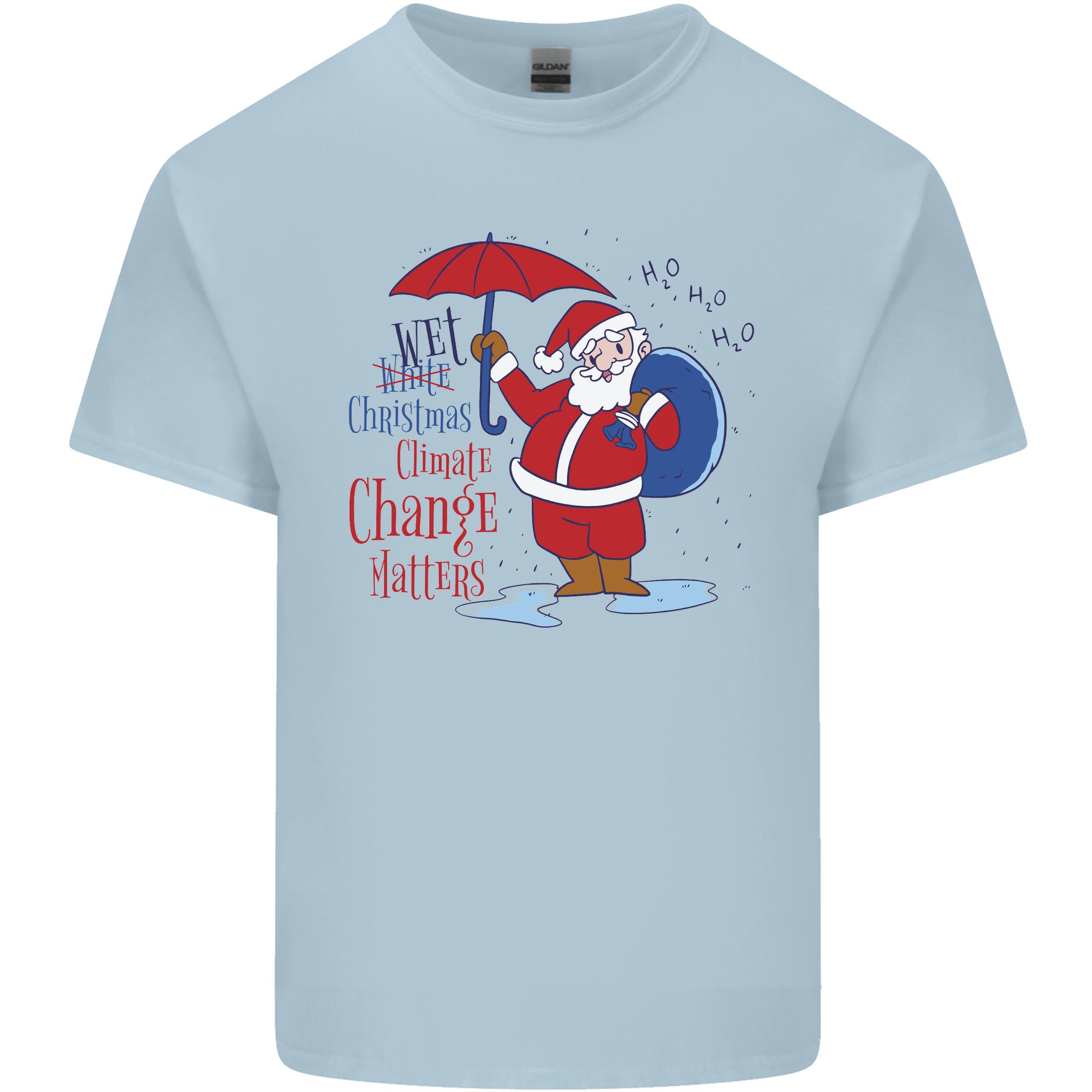 Christmas Climat Change Matters Santa Unisexs Light Cotton TShirt S