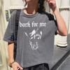 Bark for Me Boxy T-Shirt, Gothic Hund Grafik Crop Top T-Shirt, Kühnes Ästhetik Crop Top Tee, Y2K Boxy Tee