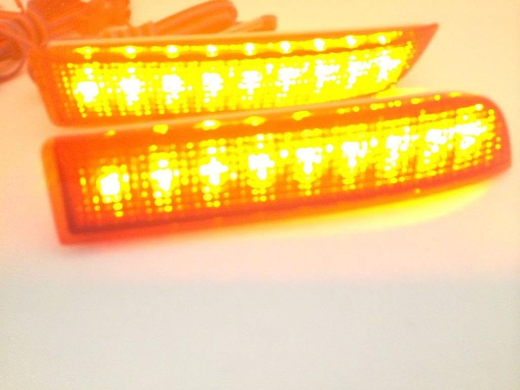 LED Reflectors with Reflector Vehicle Inspection and Flowing Turn Signal Set of Compatible with Toyota Alphard Series Toyota Vellfire Series Toyota