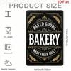 Vintage Baked Fresh Daily Bakery Tin Sign Retro Kitchen Wall Decor Metal Poster