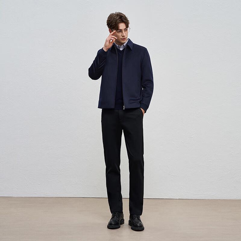 EMZ Men's Autumn/Winter Executive Wool Blend Jacket