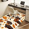 Autumn Dachshund Chair Mat Office Carpet, Large Rug for Home Decor, Sofa Mat, Desk Pad Gift, Suitable for Bedroom, Living Room, Various Rooms