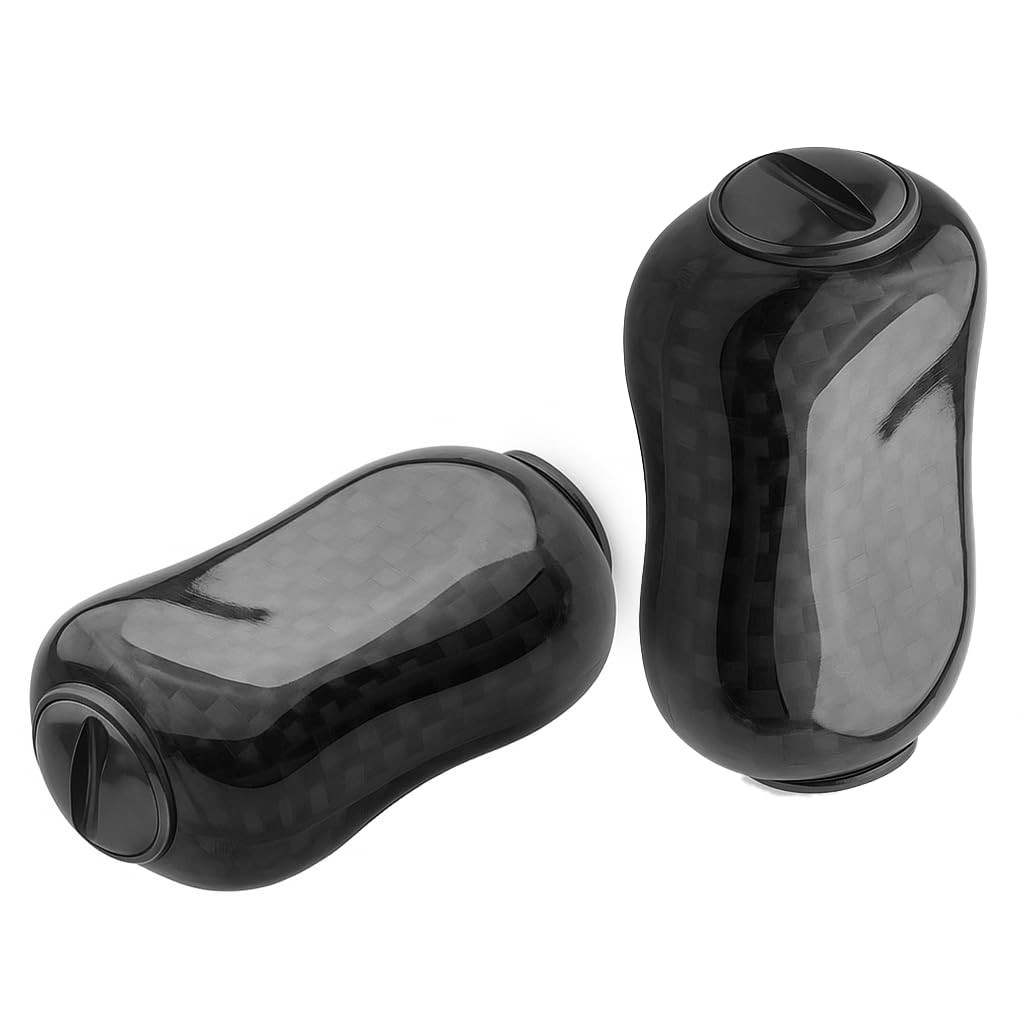 

VISPREA Carbon Fiber Power Handle Knob for Shimano and Daiwa Compatible Baitcasting Replacement Knob with YU336 Reels, Bearings, (Black)