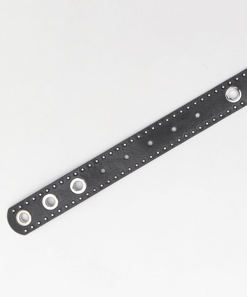 WEGO Large Studded Eyelet Black Women's Belt,
