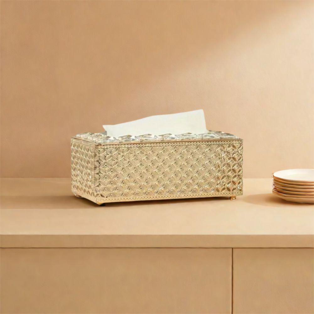 Hollow-out Table Tissue Box Light Luxury Paper Storage Box Decorative Napkin Box  Gift