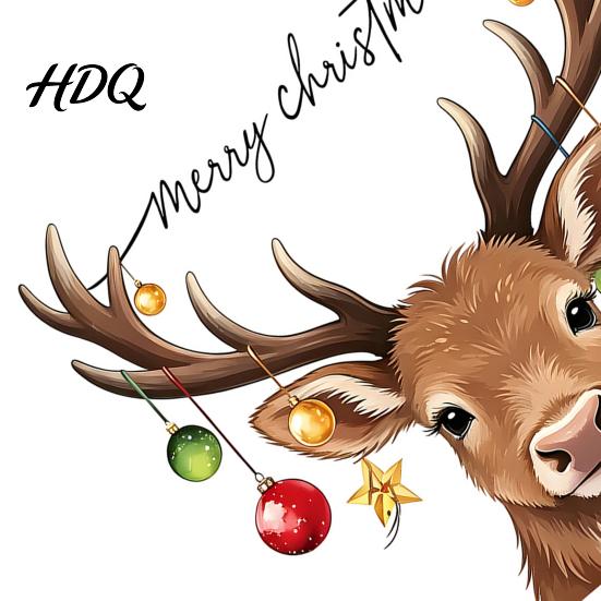 Removable PVC Wall Art Christmas Elk Toilet Seat Cover Sticker Cartoon Reindeer Lid Waterproof Glass Stickers Decal Self-Adhesive Bathroom