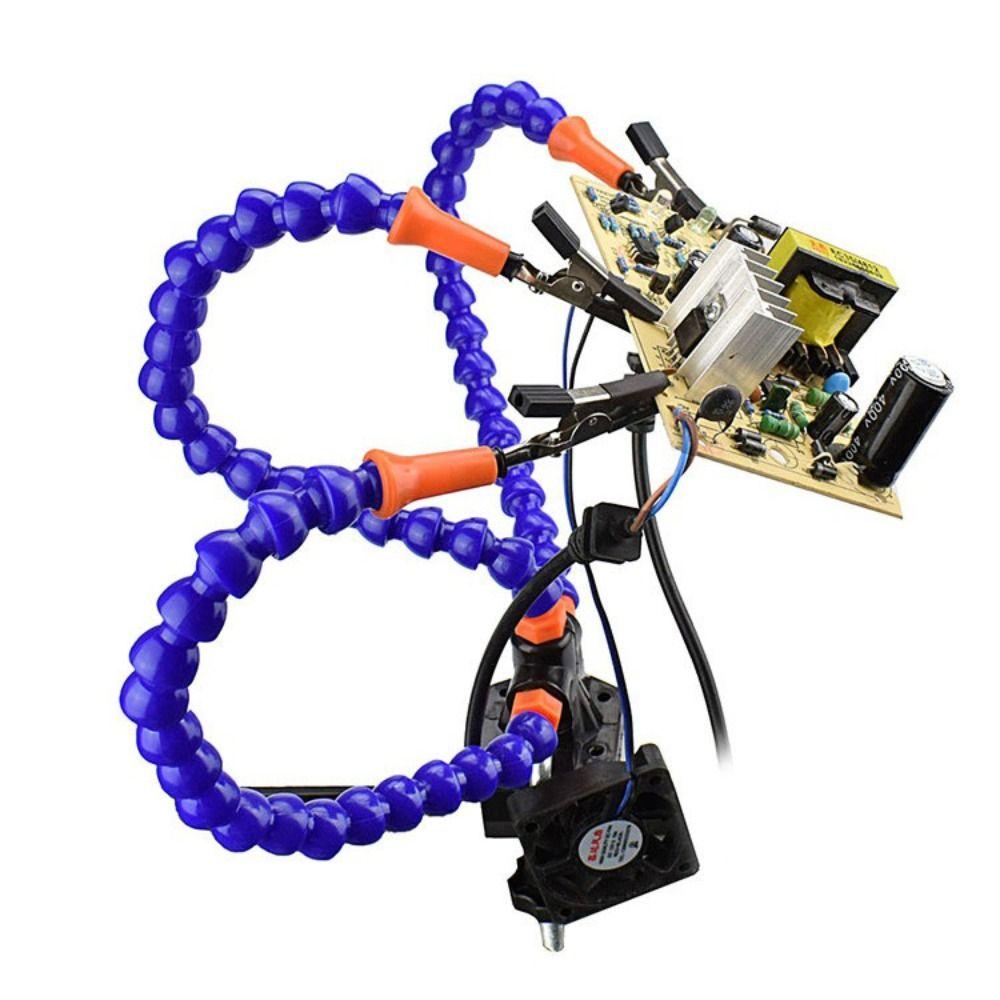 Plastic Soldering Helping Hand Tool Black/Blue Soldering Stand Flexible Arm Soldering Tool
