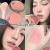Chacha & Co Watercolor Satin Blusher Powder Cheek Cool Tone Warm Tone Pink Peach Coral Dried Rose Blush 1 Pcs 02 Rose