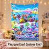 Custom Personalized Tapestry,Fall Guys Print Custom Name Text Wall Art Hanging for Bedroom