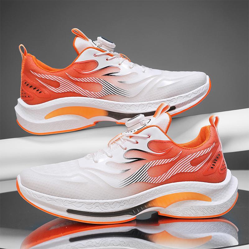 

Rotating button shoes summer thin mesh breathable sports men s shoes student white shoes casual dad shoes tide 44