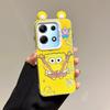KEYSION Cute Ear Cartoon Case for Infinix Note 30 4G with Lanyard Soft Silicone+PC Shockproof Phone Cover for Infinix Note 30 5G