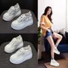 Special mesh dad shoes women's 2025 summer new casual shoes French round head thick sole heightening student white shoes