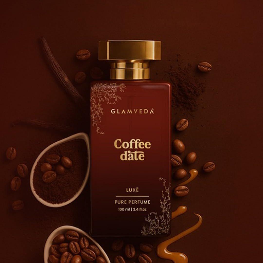 Glamveda Luxury Coffee Date Long Lasting 100ml | Perfume for Woman | Gifts for Woman | with Rose, Coffee, Musk, Vanilla 100ML