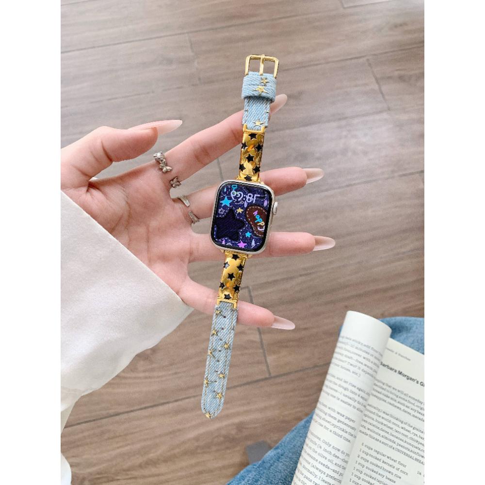 Leather Slim Band For iWatch SE 10 9 8 7 6 5 4 3 2 1 Woman Bracelet Strap For Apple Watch 38mm 40mm 41mm 42mm