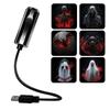 Flexible Neck USB Plug Projection Lamp 360 Degree Rotating Night Light  Halloween