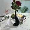 Creative Retro Irregular Flower Vase Imitation Ceramic Plastic Flower Vase Living Room Desktop Decoration