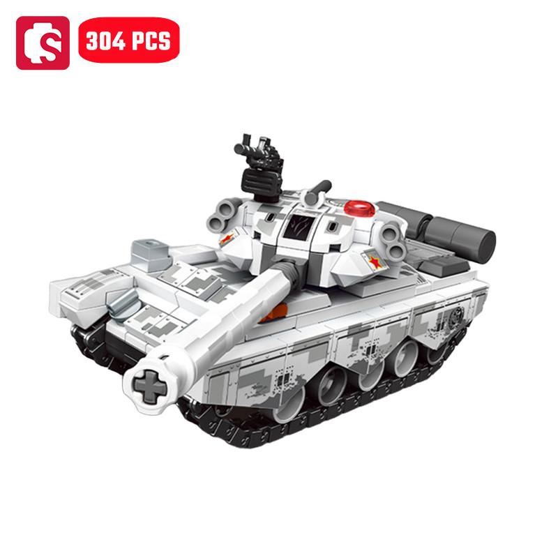 Non-Toxic Sembo Military Series Main Battled Tank Assemblage Building Blocks Moc Chariot Model Bricks Ornaments Car Toys Diy Birthday Gift