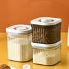 With Spoon Milk Powder Storage Box Stripe Pattern Milk Powder Can Food Sealing Jar Home