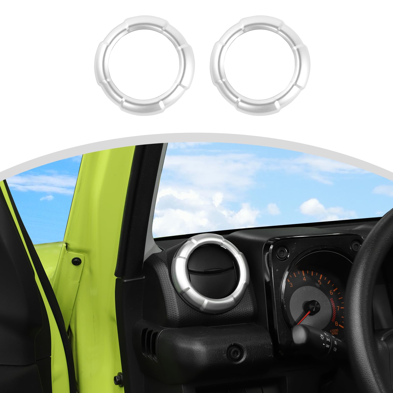 

Декоративная накладка на воздуховод кондиционера ANTC, совместимая с Suzuki Jimny JB64 JB74 (Сузуки Джимни) [Материал ABS / Установка на клей 3M / Jimny]