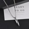 Titanium Steel Necklace - Unique, Retro and Powerful Pendant In Alloy Bullet Shape.