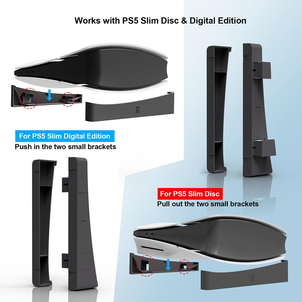 Horizontální stojan Displej Stojan Úspora místa Držák úložiště Host Rack Příslušenství pro Playstation 5 Slim Disc & Digital Edition