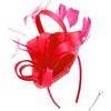 Lightweight Bow Feather Fascinator Headband Satin Tea Party Hair Hoop Heart Hairband  Cosplay