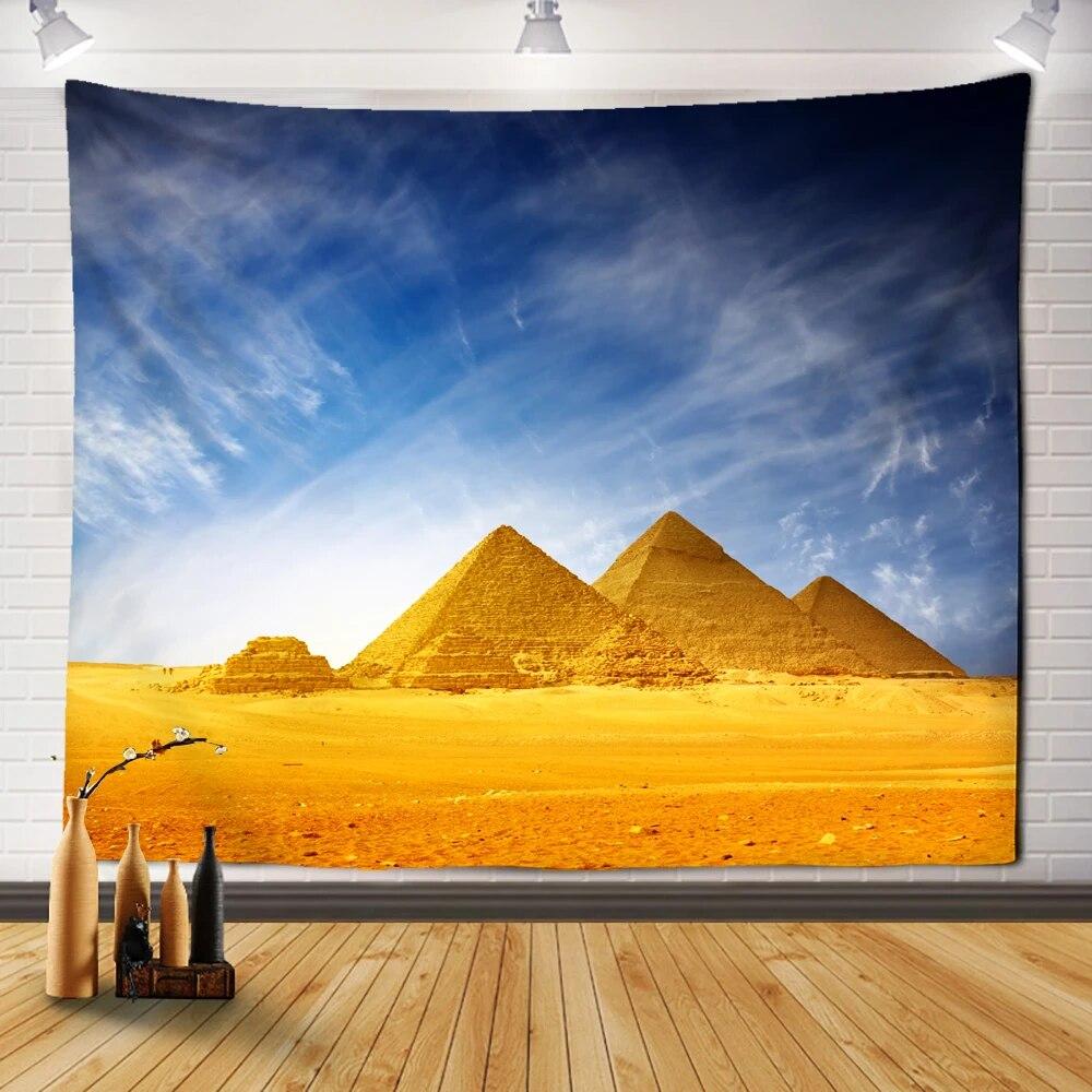 Sacred Pyramid Tapestry Ancient Egyptian Art Tapestry Wall Decor Background Cloth Room Living Room Home Decor