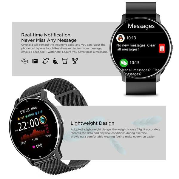 Smart Watch Ladies Full Touch Screen Sports Fitness Watch IP67 Waterproof Bluetooth For Android iOS Smart Watch