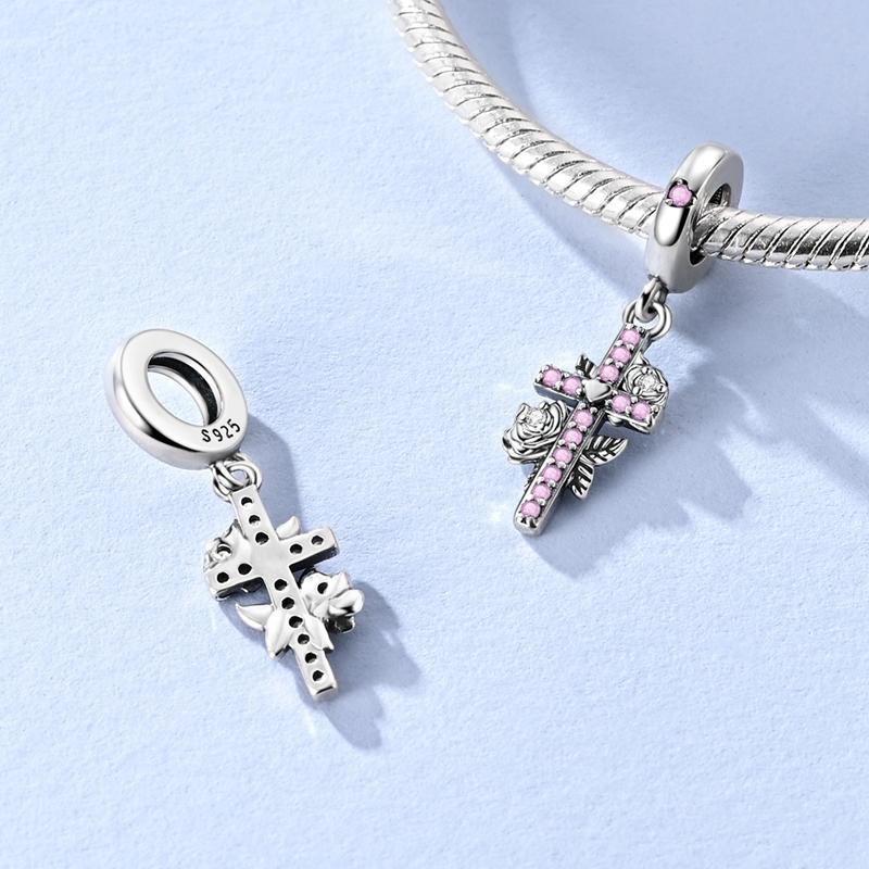 Original Copper Charms Bead Colorful Inlaid Zirconium Family Dangle Fit Bracelet Diy Jewelry Marking Lover Gifts