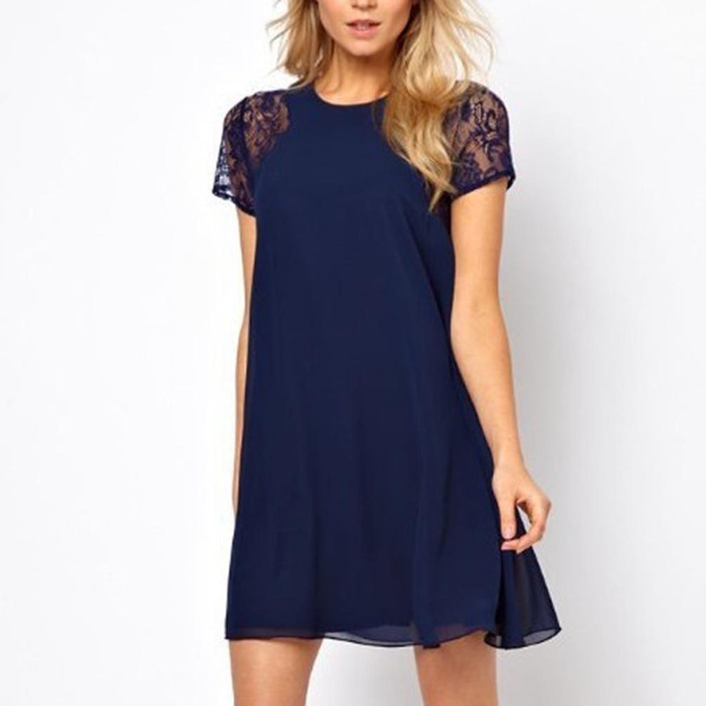 Elegant Summer Girls Lace Applique Sleeve Dress With Solid Color Backless Design