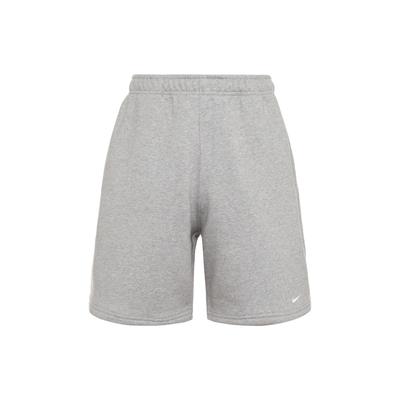 Solid Color Logo Straight-Leg Casual Shorts Unisex Bottoms Grey DV3056-063