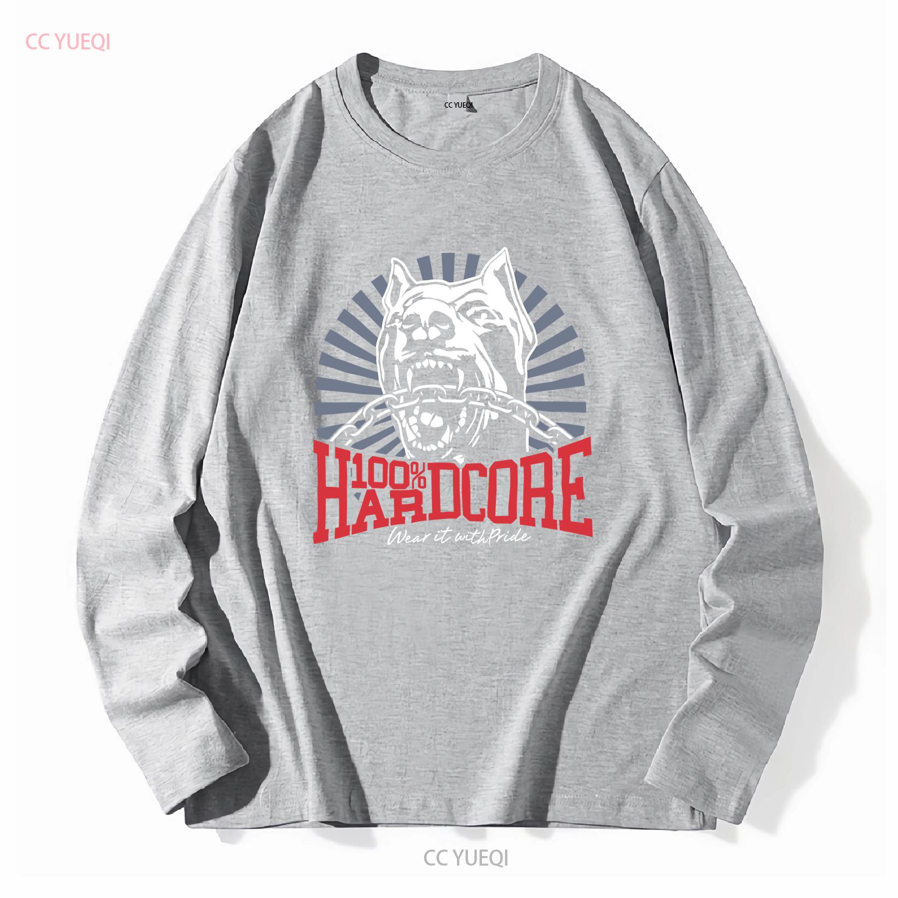 ZheXiong TEE 100 HARDCORE T-shirt Hond 1 Zwart Heren Gabber Pitbull vintage Gewassen homme Top Voor Dagelijks Gebruik Elastisch Stijlvol Ademend L