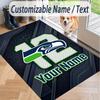 Custom Text Printed Rug Seattle Seahawks Non Slip Floor Carpet For Home Room Decor