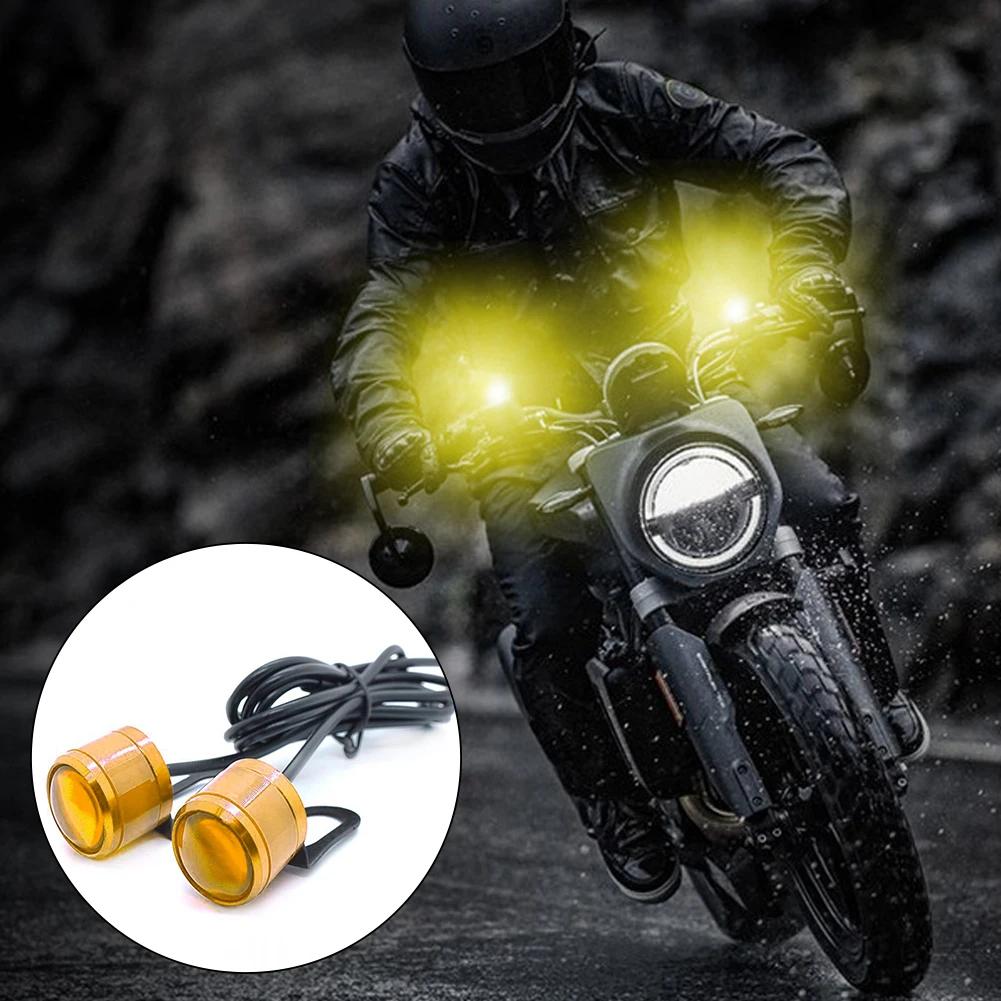 2PCS Motorcycle Strobe Led 5w led eagle eye flashing Light 7Colors With Brackets Daytime Running Lights For Spotlight DC12V