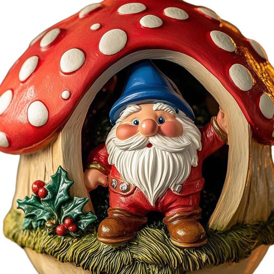 2D Gnome Christmas Tree Ornament Acrylic Gnome Hanging Ornament Cute Car Rearview Mirror Charm for Home Party Decor