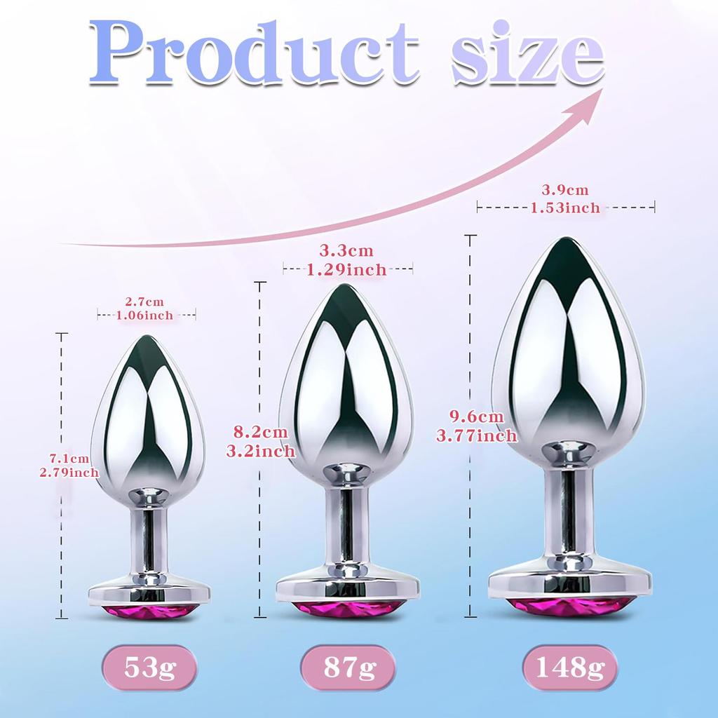 Anal Plug Butt G-spot Massage Metal Stimulator Anal Sex Toys Prostate Massager Portable Travel Date For Women Men Christmas Gift Couples Pleasure