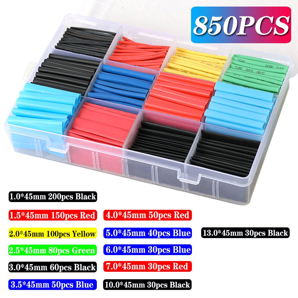 127/328/800pcs Heat Shrink Tubing Wrapping kit 2:1 Shrinkable Wire Shrinking Wrap Tubing Wire Connect Cover Protection Sleeving