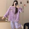 2025 new Autumn Winter cute Cartoon Pajamas Sets for Women Warm Thicken Pajama Long Sleepwear young Girl pyjamas Coral Fleece Homewear Clothes