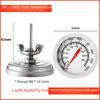Stainless Steel High-Temp Hanging Oven Thermometer for Barbecue, Roast Duck, Goose